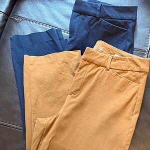 Old Navy Bundle - Women's Pixie Pants - Tan and Navy